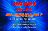 Knowing allah