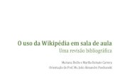 Wikipedia - Revisão Bibliográfica