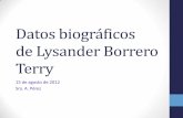 Datos Biograficos Lysander Borrero