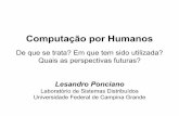 Computação por Humanos: De que se trata? Em que tem sido utilizada? Quais as perspectivas futuras?