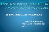 Língua Portuguesa - Estruturas de Palavras