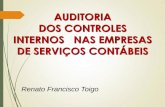Palestra - Tema: Auditoria nos Controles Internos das Empresas de Serviços.