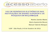 Uso de periódicos eletrônicos nas instituições do ensino superior e de pesquisa em Moçambique