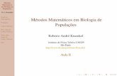Métodos Matemáticos em Biologia de Populações II