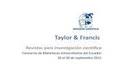 Taylor & Francis: revistas especializadas para investigación científica.