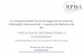 RPBA - A competitividade fiscal portuguesa em sede de tributação internacional - 12.2.2014
