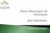 Assessoria para elaboração do Plano municipal de educação do município de Rio Bananal ES