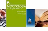 Metodologia no Artigo Acadêmico - Seminário Língua Portuguesa