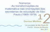 Números -as transformações da matemática nos documentos oficias-1960-1980