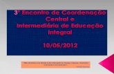 3° encontro coordenadores intermediários de Educação Integral