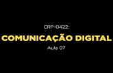 CRP- 0420: Comunicação Digital - Aula 7: Design de Experiência e Interação