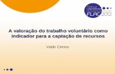 A valoração do trabalho voluntário como indicador para a captação de recursos (valdir cimino)
