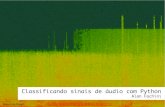 Classificando sinal de áudio com Python