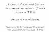 A ameaça dos estereótipos e o desempenho individual: Steele e Aronson (1995)