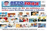 Beto traz mais de R$ 39 milões em verbas para Bertioga,Guarujá e Cubatão
