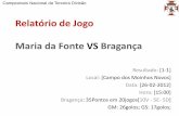 Relatório de jogo Maria de fonte vs Bragança