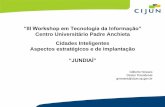 Cidades inteligentes - III Workshop em Tecnologia da Informação UniAnchieta