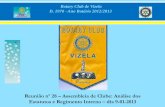 Reunião nº 28 – Assembleia de Clube - Análise dos Estatutos e Regimento Interno – dia 9-01-2013
