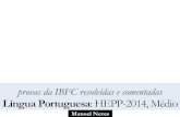 Prova de lingua portuguesa da ibfc resolvida e comentada, hepp, 2014, medio
