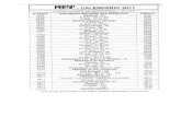 Calendário das Aulas 2011