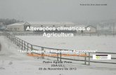 Alteracoes climáticas  e agricultura