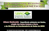 Renato ii mesa redonda redes rg no III Congresso Brasileiro de Recursos Genéticos