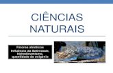Ciências naturais   factores abióticos (salinidade, hidrodinamismo e quantidade de oxigénio)