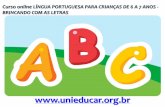 Curso online lingua portuguesa para criancas de 6 a 7 anos brincando com as letras
