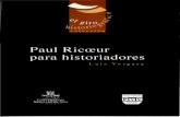Paul Ricoeur para Historiadores. Vergara, Luis