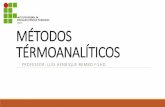 Métodos térmoanalíticos de análise (TG, DTG, DTA, DSC)