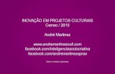 Inovação em Projetos Culturais - Andre Martinez (Março 2015)