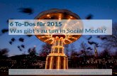 Socialme6 To-Dos für 2015