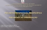 Pneumonite Intersticial não específica e Pneumonia em organização
