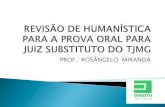 Revisão de humanística para a prova oral tjmg 2015