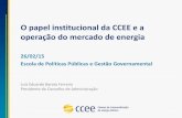 O papel institucional da CCEE e a operação do mercado de energia