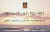 Jurisprudências do TCU - 1º Bimestre de 2015