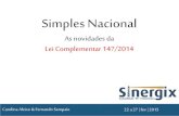 Simples Nacional - As novidades da Lei Complementar 147/2014