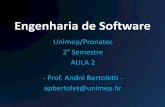Engenharia de Software - Unimep/Pronatec - Aula 2