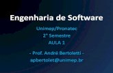 Engenharia de Software - Unimep/Pronatec - Aula 1