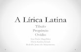 A lírica latina