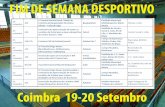 Fim de semana desportivo, em Coimbra | 19 e 20 de Setembro 2014