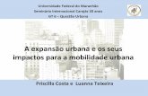 A expansão urbana e os seus impactos para a mobilidade urbana