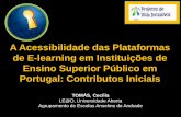 Acessibilidade das Plataformas de e-Learning em Instituições de Ensino Superior Público - versão com tabelas