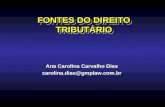 Fontes do direito tributário Ana Carolina Carvalho Dias 2011
