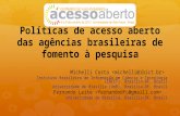Políticas de acesso aberto das agências brasileiras de fomento à pesquisa