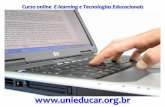 Slide curso e learning e tecnologias educacionais