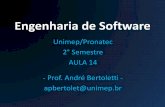 Engenharia de Software - Unimep/Pronatec - Aula 14