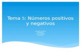 Tema 5: Números positivos y negativos