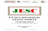 Boletim Final: Etapa Regional Leste-Norte do JESC (15/17)
