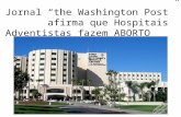 Jornal americano afirma que hospitais adventistas fazem aborto